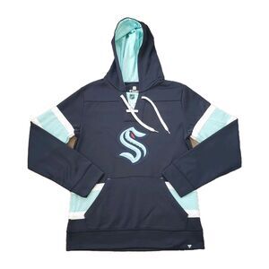 Fanatics Seattle Kracken Sz Medium Mens Embroidered Jersey Hoodie NHL Ice Hockey